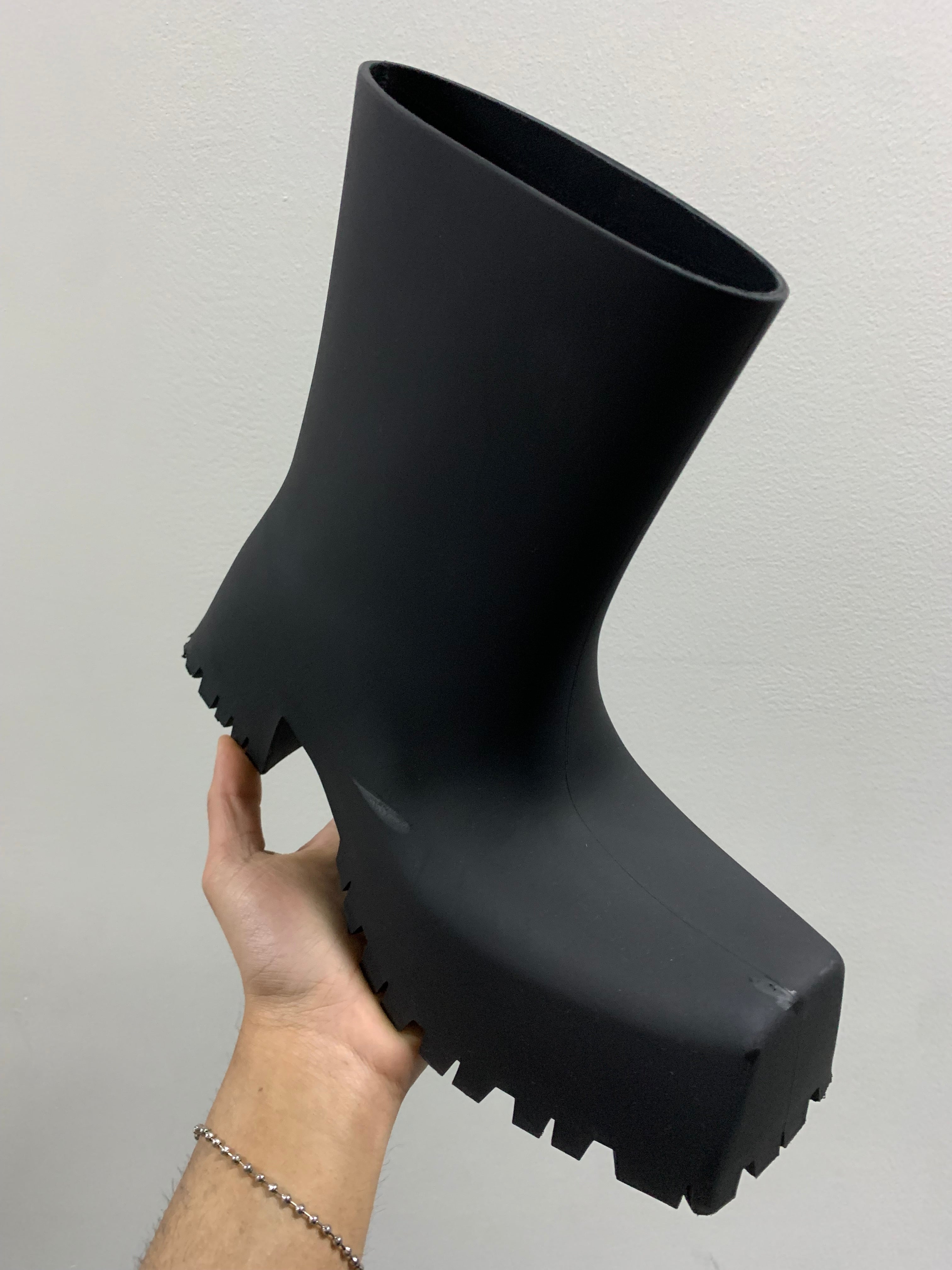 Balenciaga Trooper Rubber Boot Black