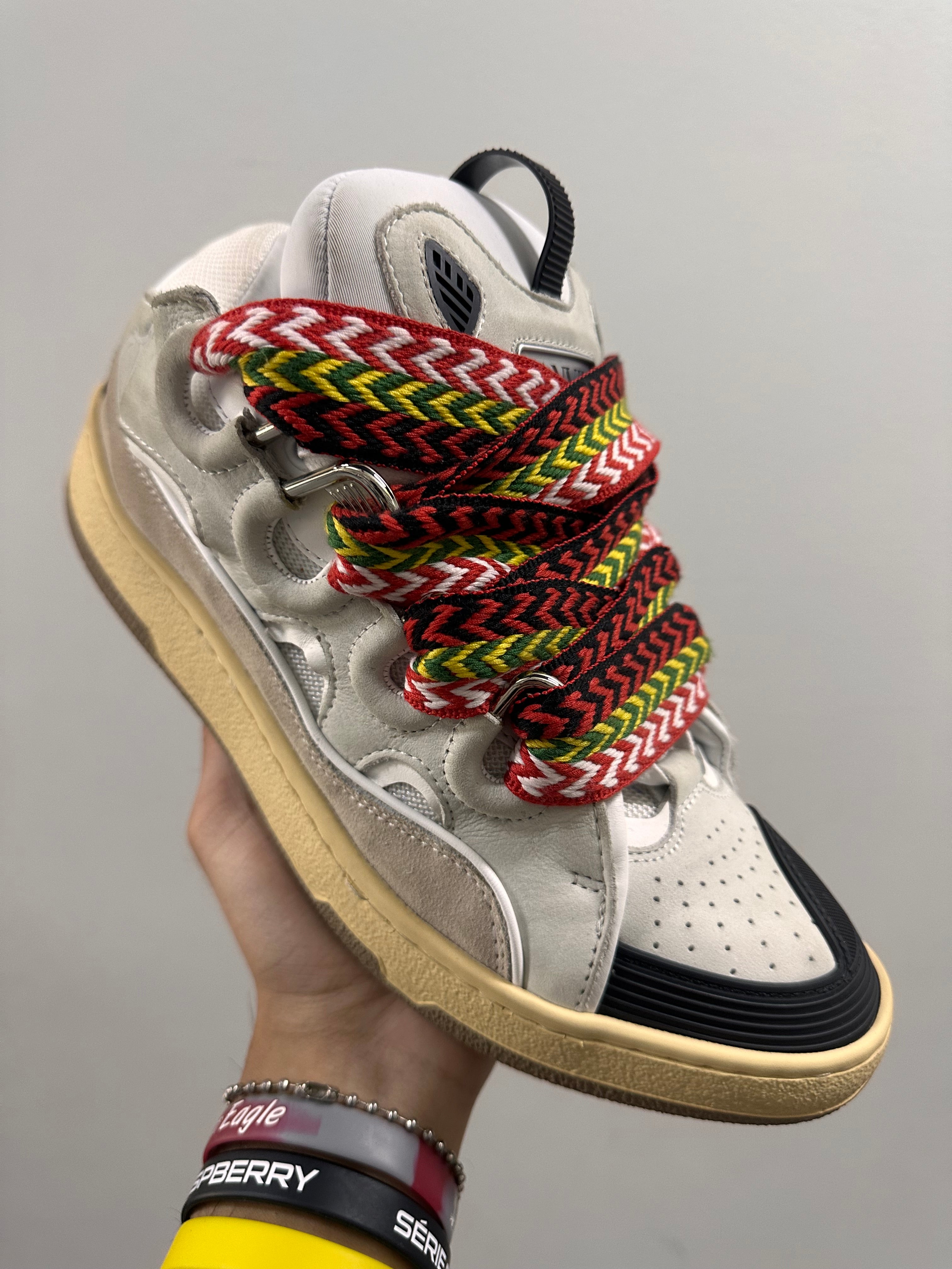 Lanvin Curb Sneakers White