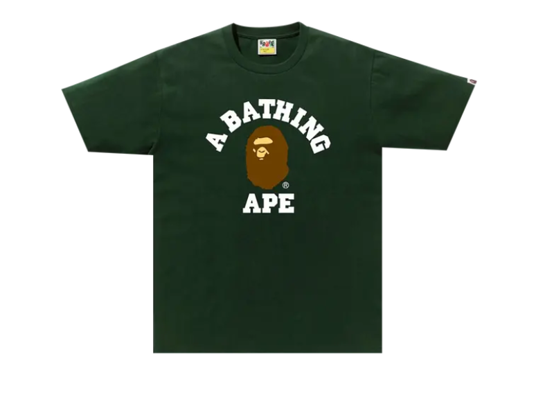 BAPE College Tee Green