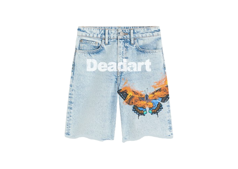 WOCKART BURNING BUTTERFLY LIGHT BLUE JORTS