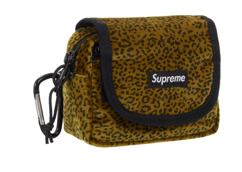 Supreme Velvet Mini Pouch Tan Leopard
