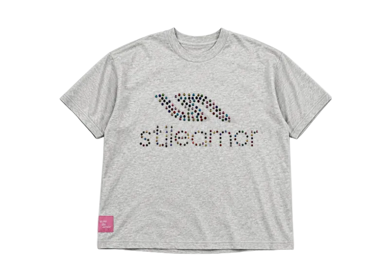 STILE DE AMOUR GREY LOGO TEE