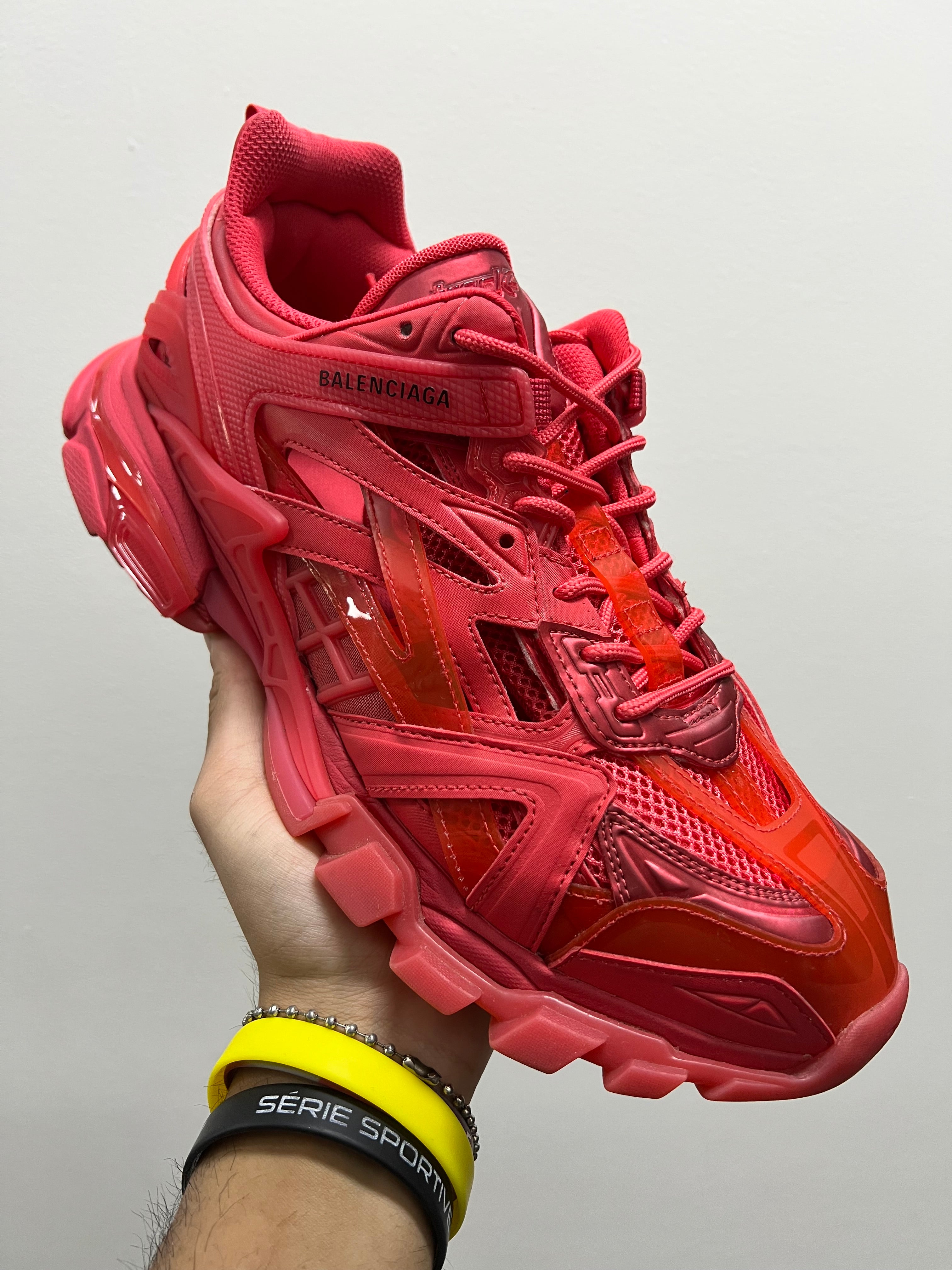 Balenciaga Track.2 Sneaker Clear Sole - Red