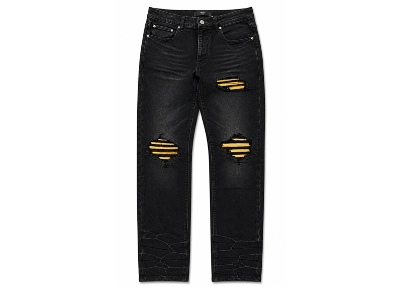 Amiri MX1 Skinny Jeans Black/Gold