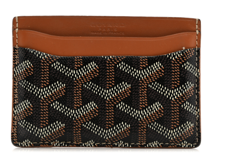 Goyardine Saint Sulpice Card Holder Black Gold