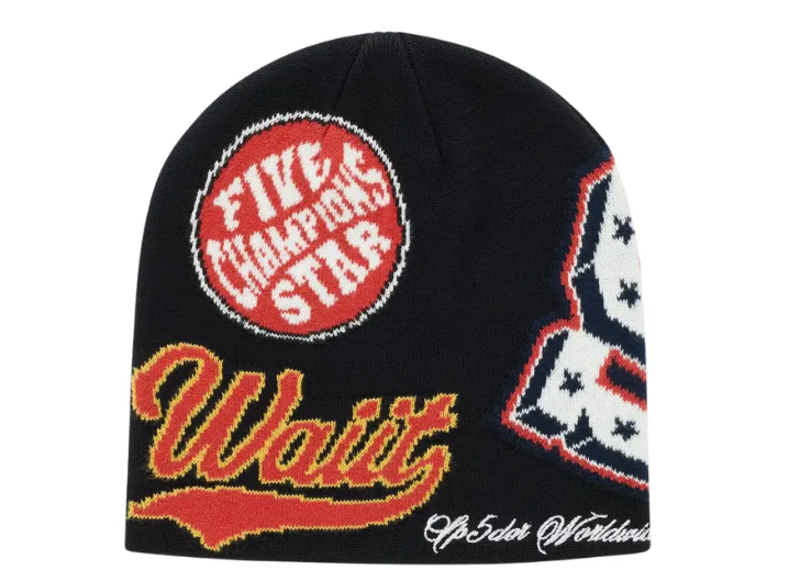Sp5der Varsity Skully Black