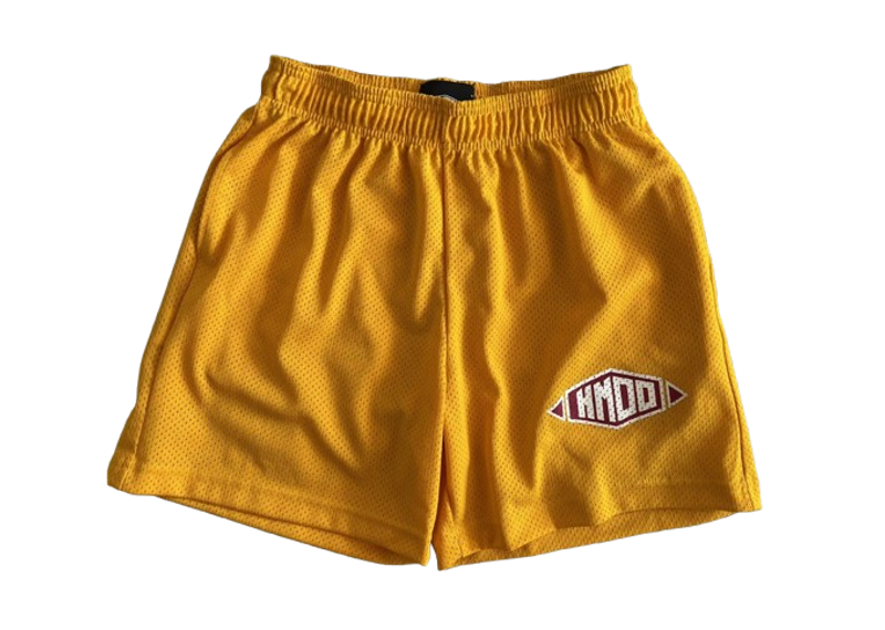 HMDDLA Yellow Mesh Shorts Red Logo Hit