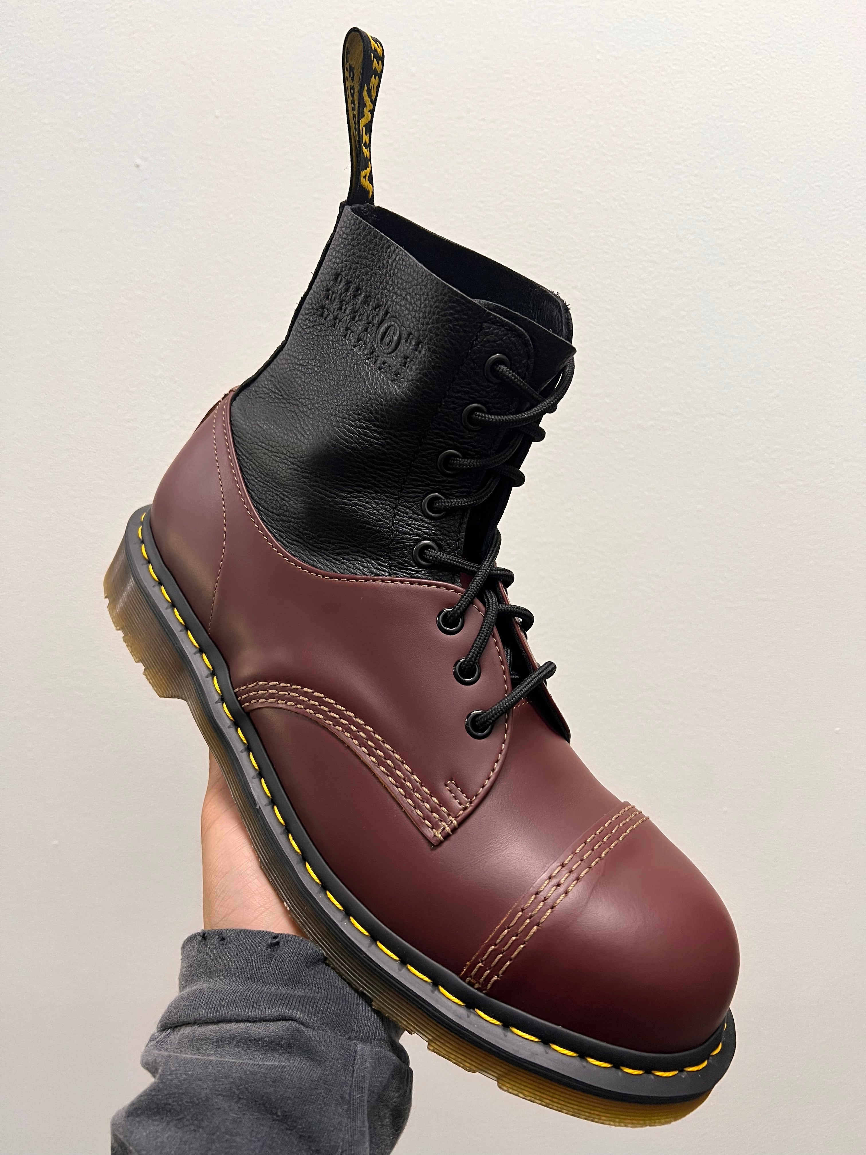MM6 Maison Margiela x Dr. Martens 1460 Twisted and Reimagined Oxblood Black