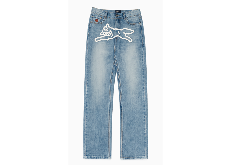 ICE CREAM LIGHT WASH STRAIGHT LEG JEANS