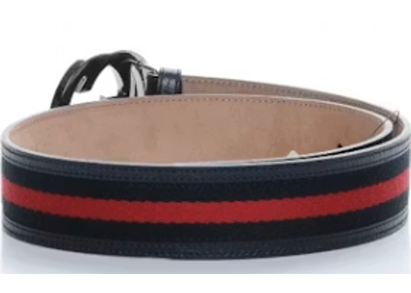 Gucci Interlocking G Belt Web Navy Blue/Red