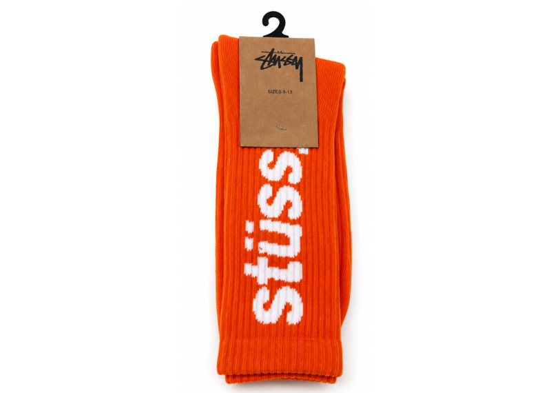 STUSSY WASHED HELVETICA CREW SOCK