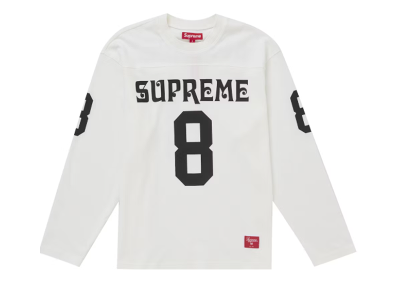 Supreme Affiliated L/S Football Top White