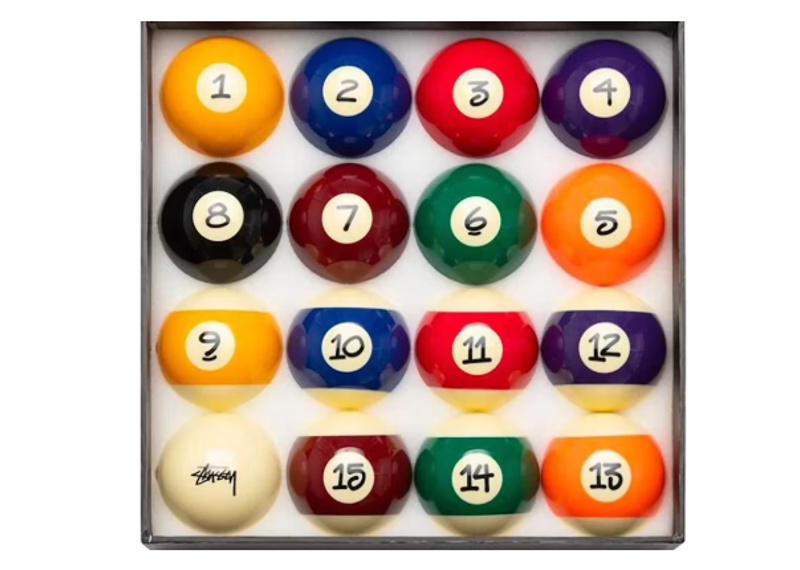 Stussy Billiard Pool Ball Set Multi