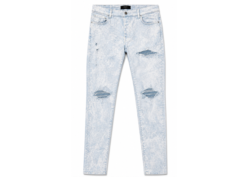 Amiri Mineral Wash MX1 Jeans in Baby Blue