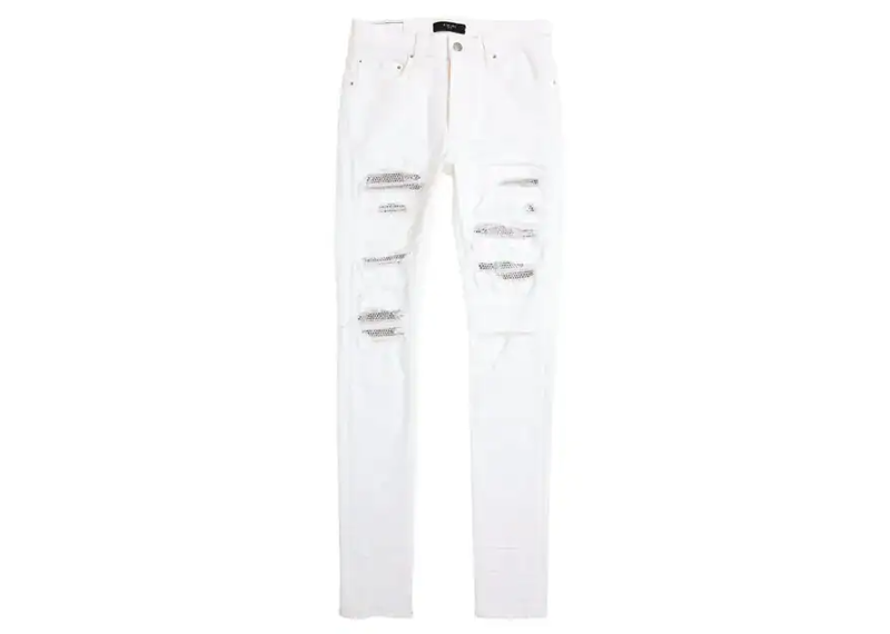 AMIRI Bandana Thrasher Distressed Skinny Jeans