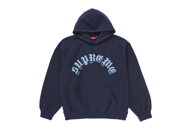 Supreme Printed Arc Hooded Sweatshirt Navy