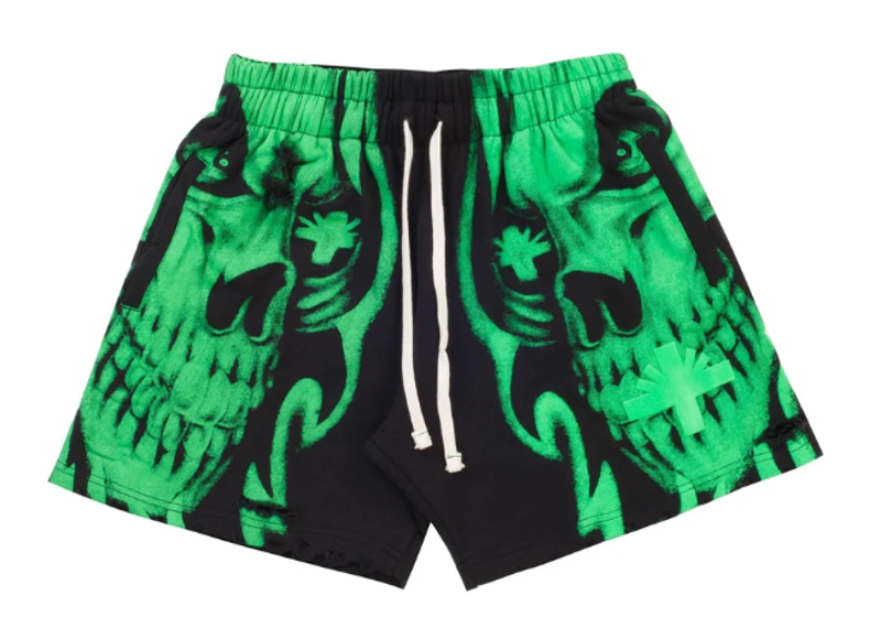 Vertabrae C4 Skull Shorts Green