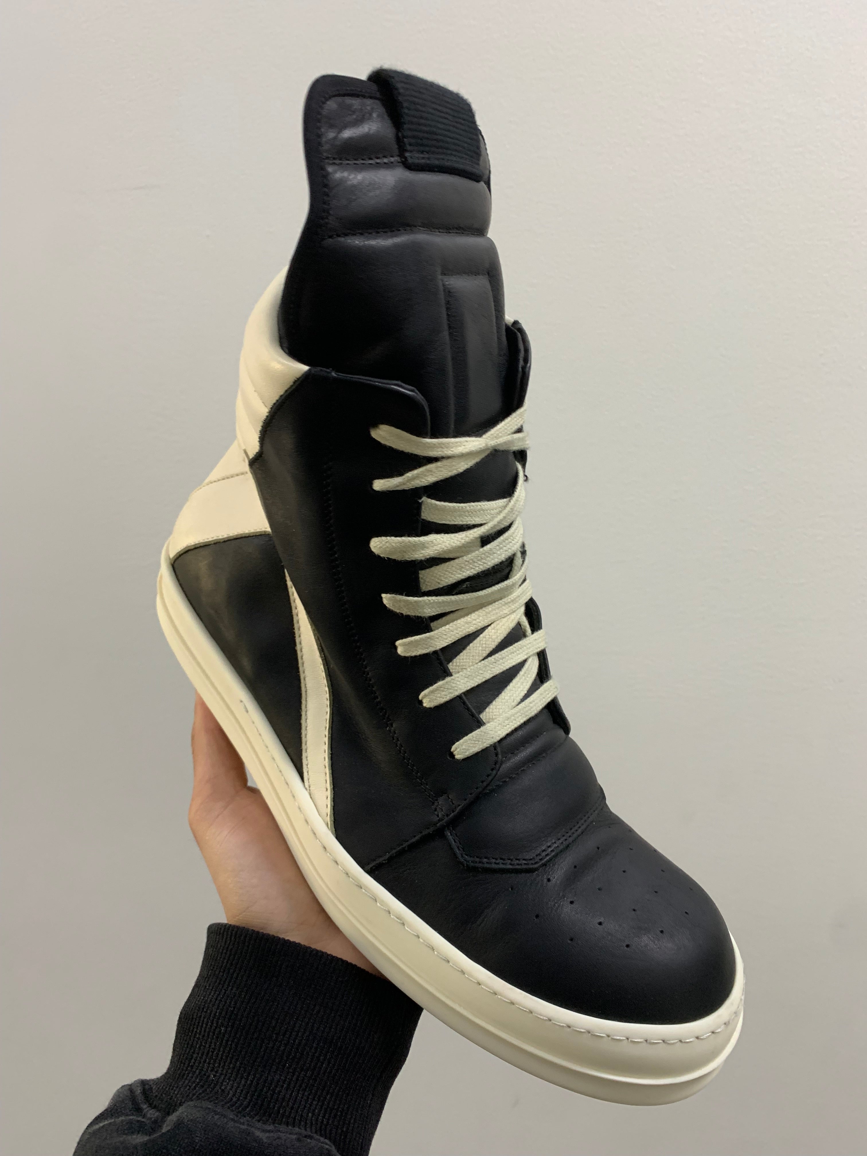 Rick Owens Lido Geobasket High Black Milk
