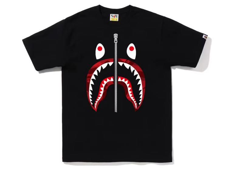BAPE Color Camo Shark Tee (FW22) Black Red
