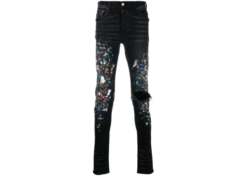 Amiri Painter Skinny Jeans Aged Black