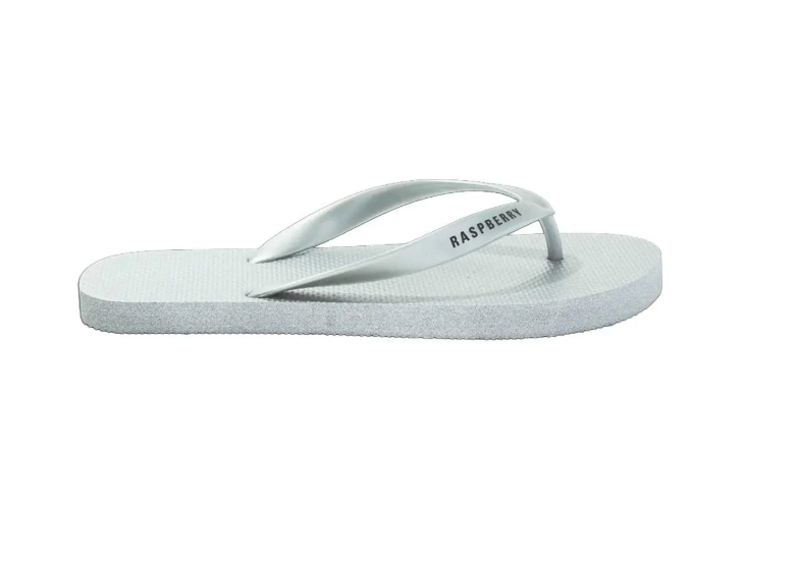 GV Gallery Raspberry Hills Platinum Flip Flops Silver