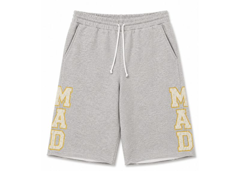 MAD STUDIOS AUNT MADDY GREY 3/4TH SHORTS