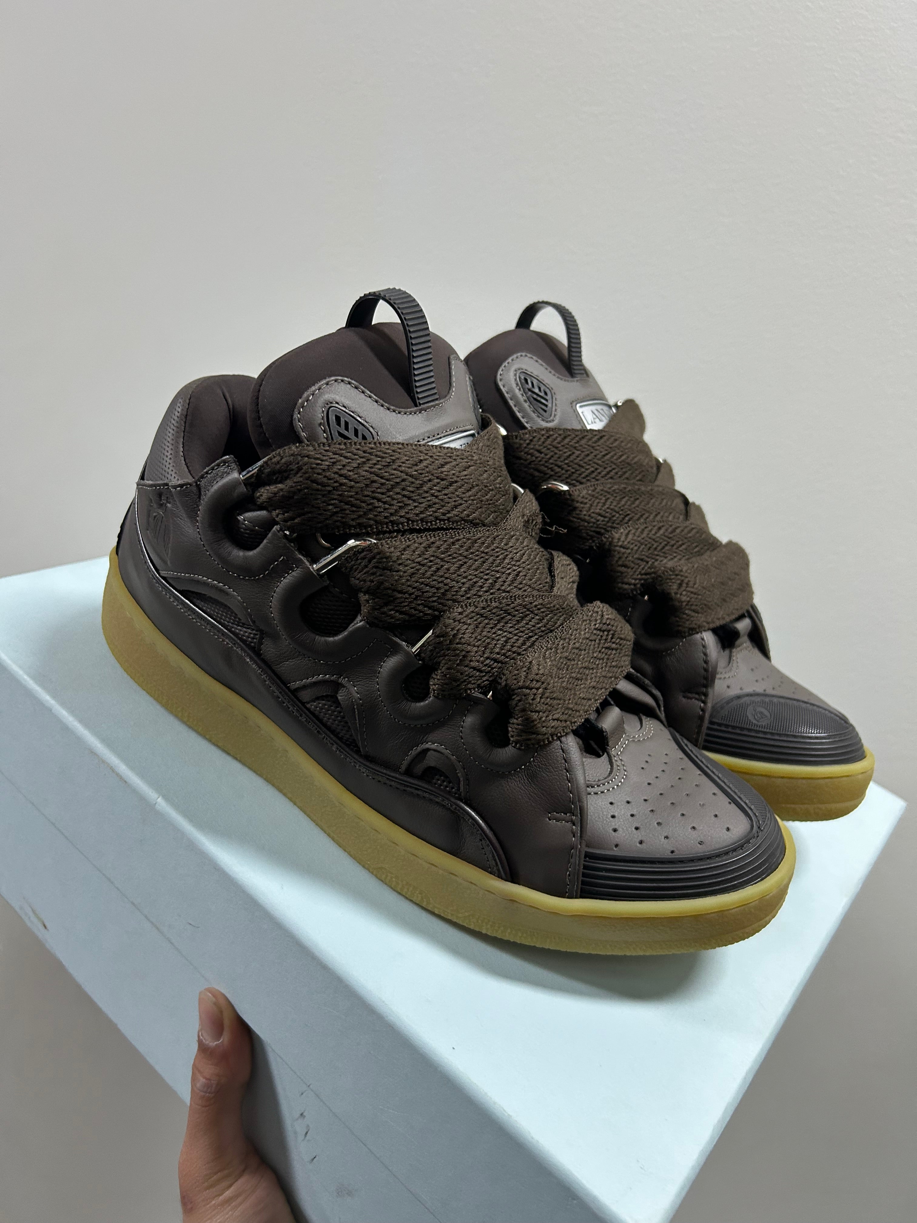 Lanvin Curb Sneakers Ebony