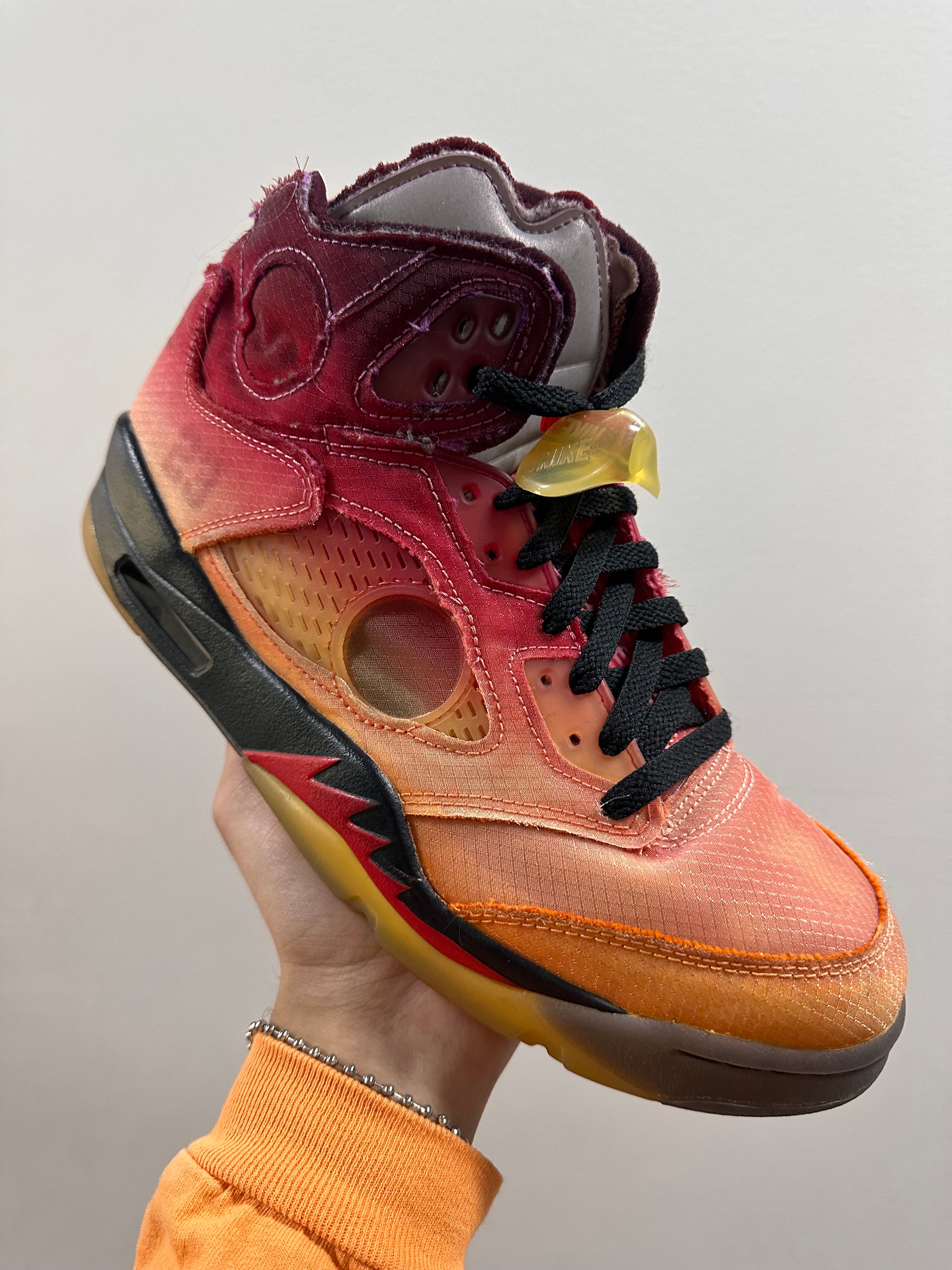 OFF-WHITE X AIR JORDAN 5 RETRO SP PS SAIL SUNSET CUSTOM