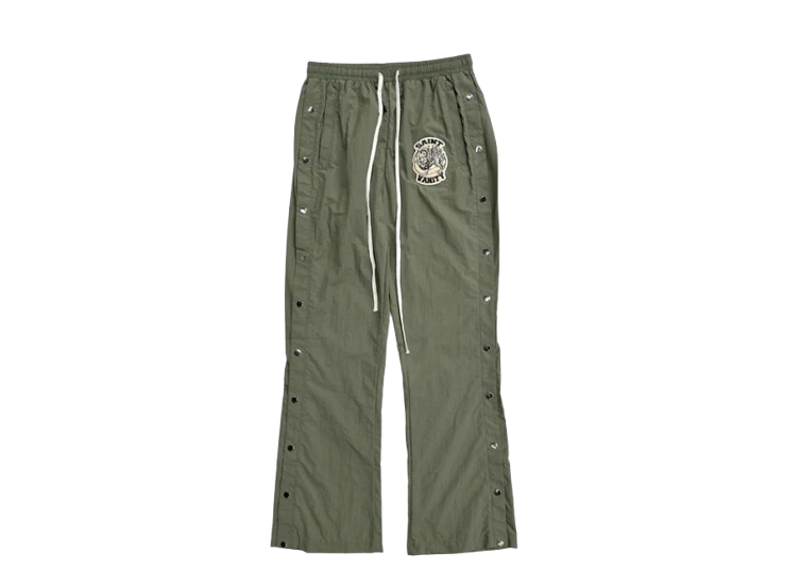 Saint Vanity Army Green Nylon Track Pants