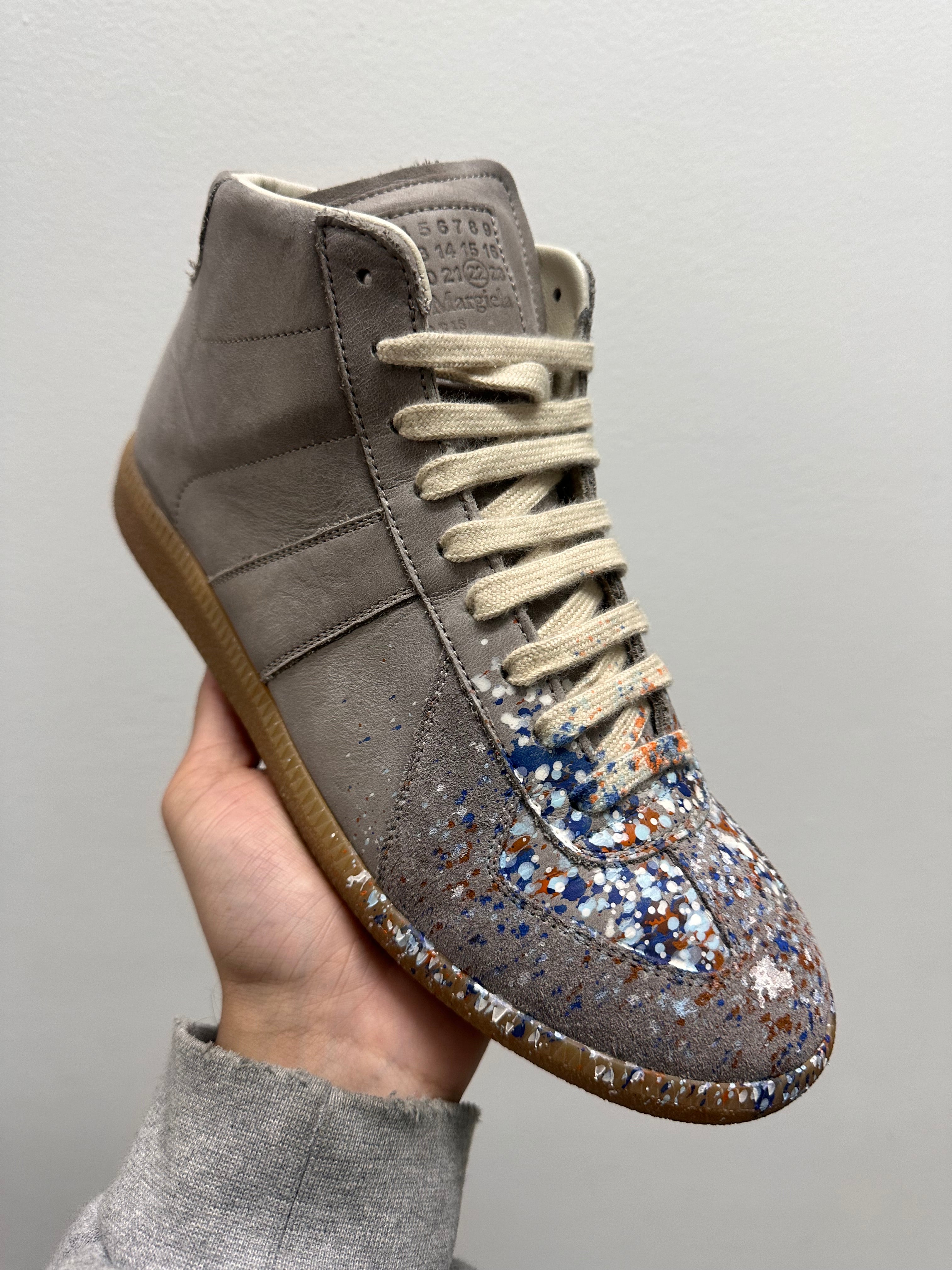 Maison Margiela Replica High Paint Splatter - Blue