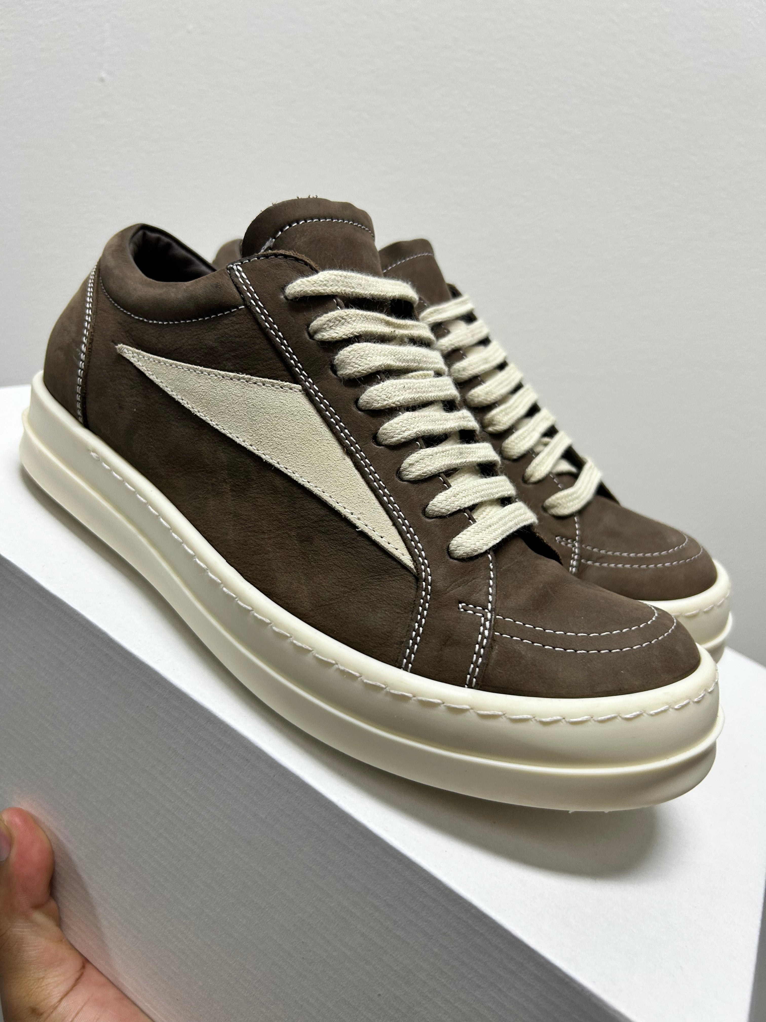 RICK OWENS VANS VINTAGE SNEAKERS SADDLE MILK