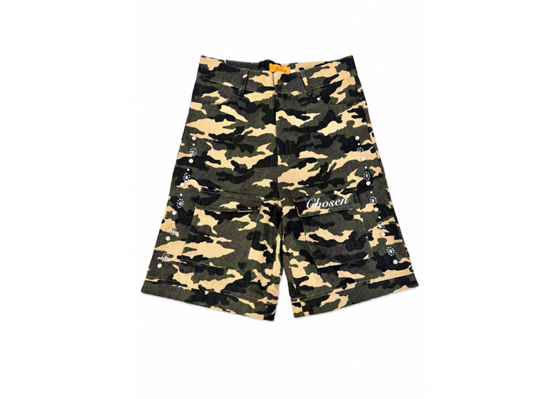 Chosen Camo Cargo Split Pant shorts