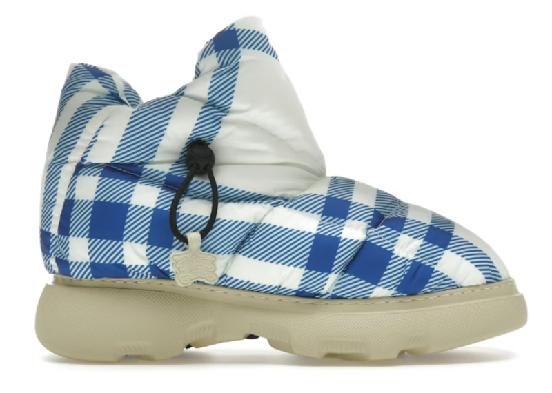 Burberry Check Pillow Boots Blue White