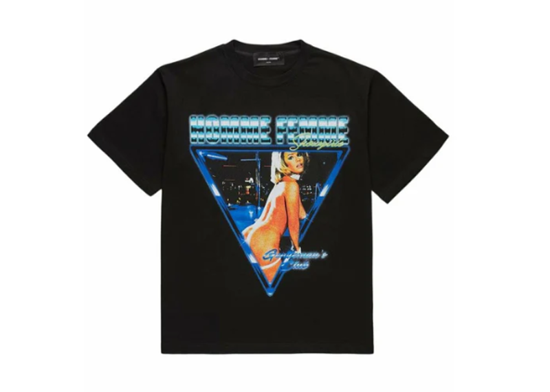 Homme   Femme Black/Blue Showgirls Tee