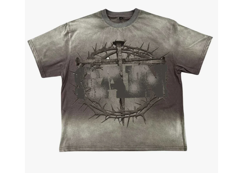 Saint Vanity Cross Tee Grey