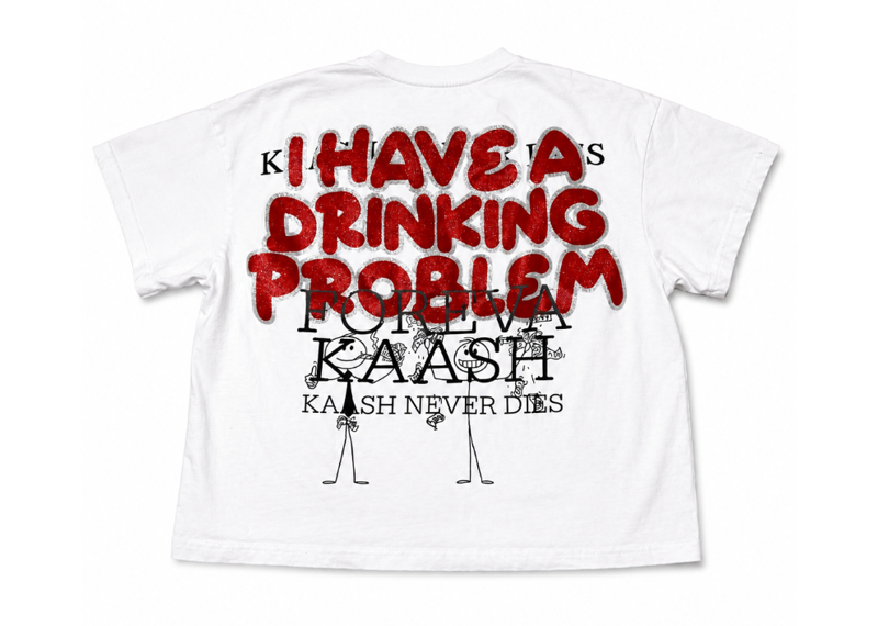 FOREVA KAASH DRINKING PROBLEM TEE WHITE