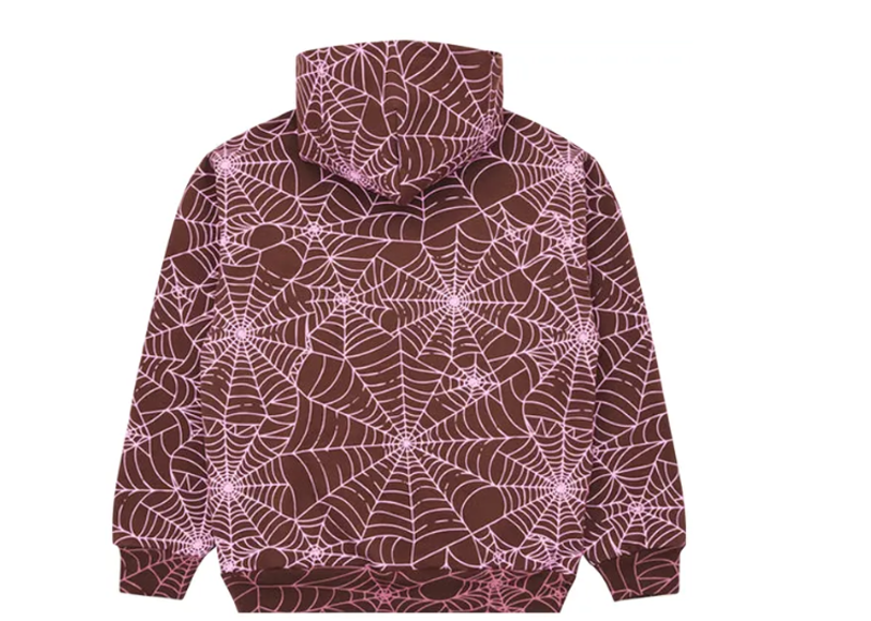 Sp5der All Over Print Hoodie Brown