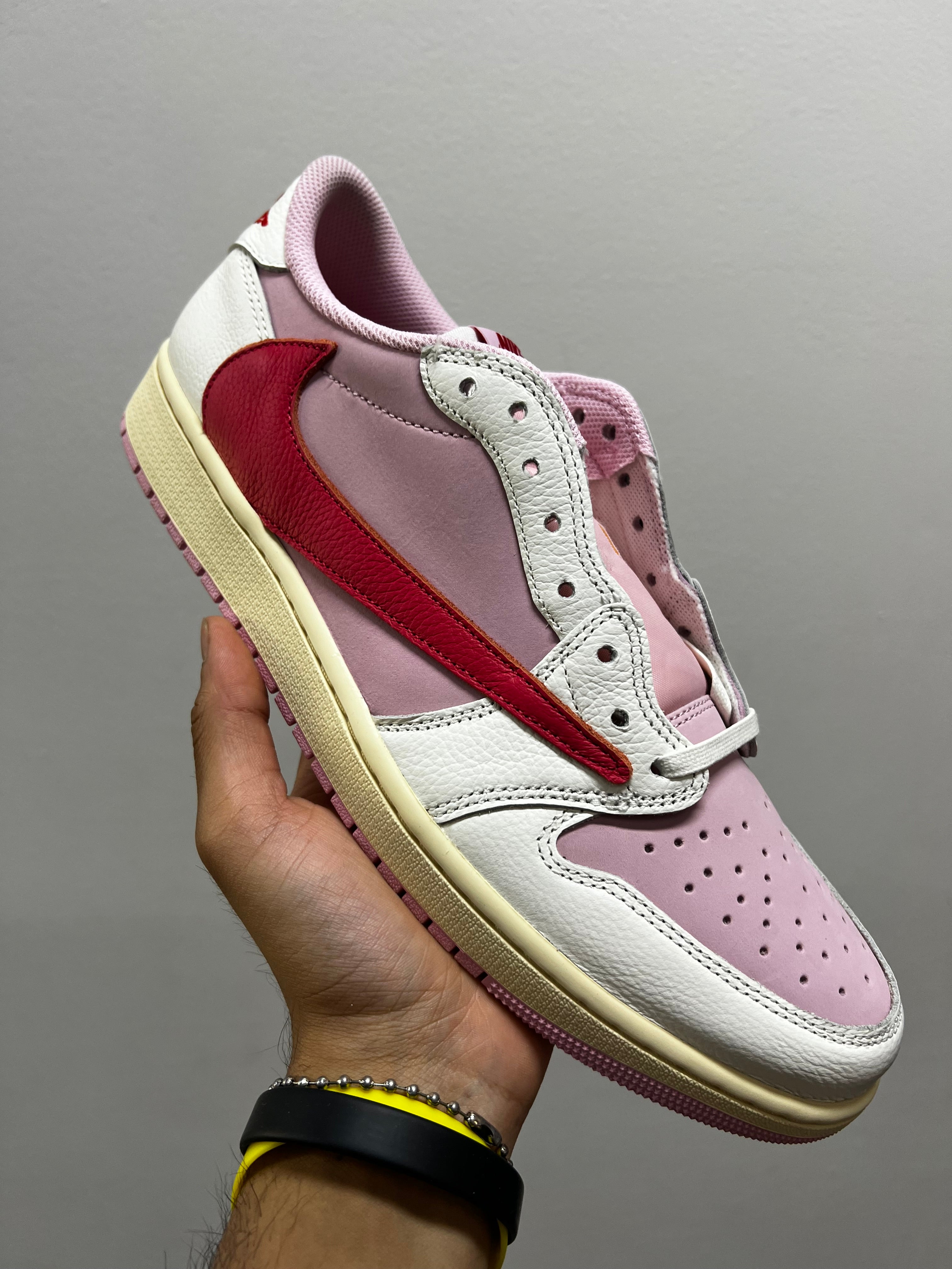 Jordan 1 Retro Low OG SP Travis Scott Sail Tropical Pink