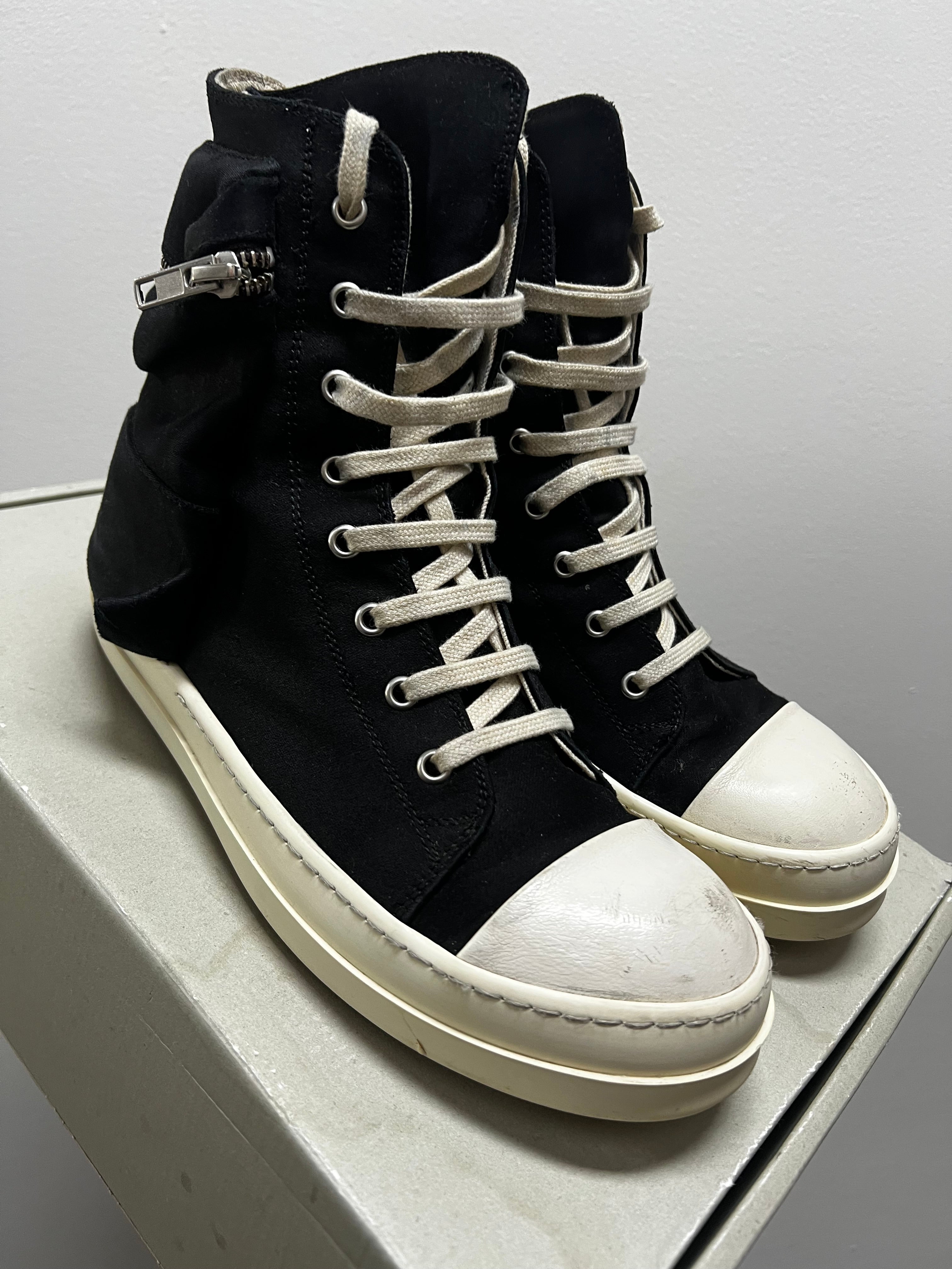 Rick Owens DRKSHDW Gethsemane Cotton Cargo High Black Milk