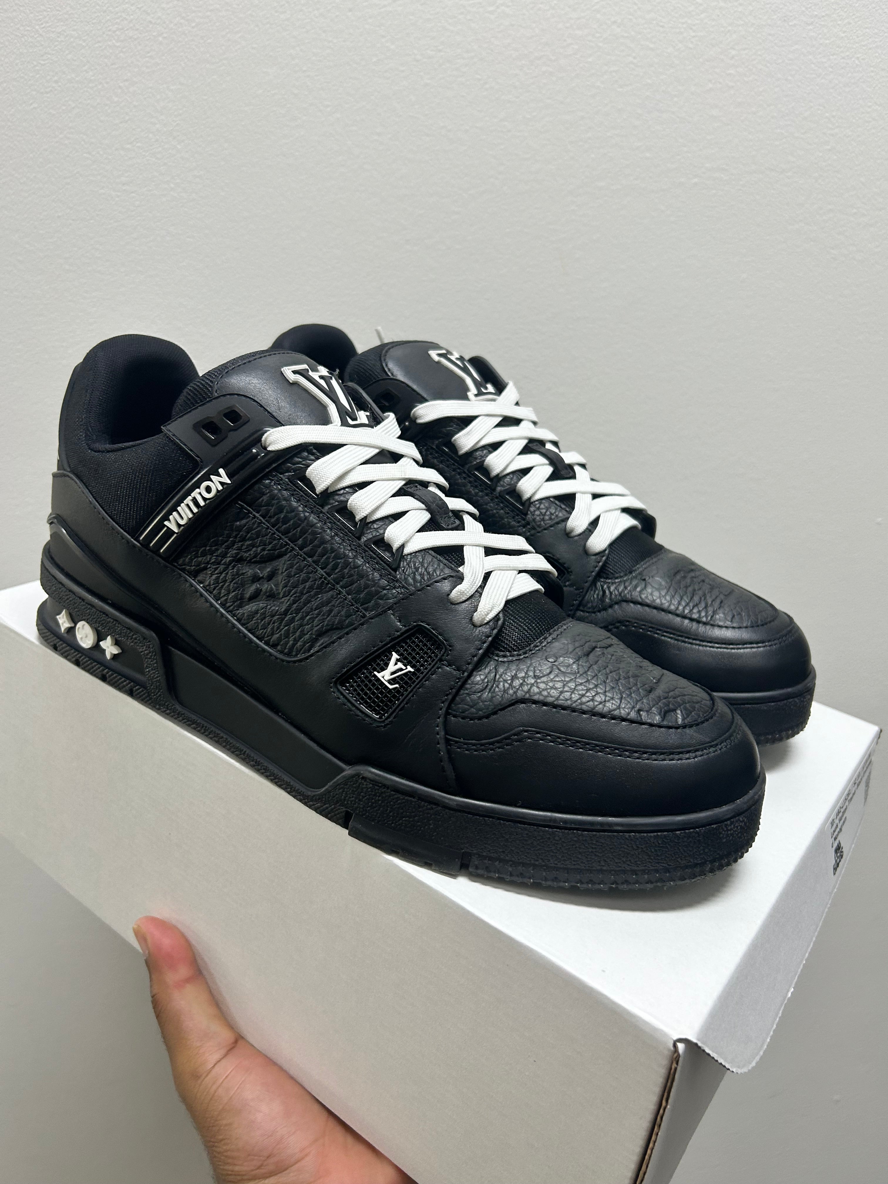Louis Vuitton Trainer Black Embossed Monogram