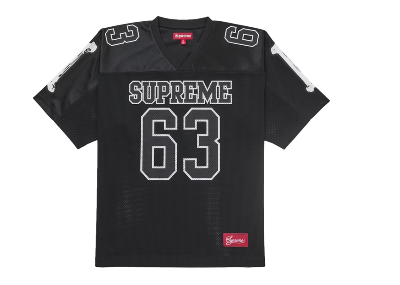 Supreme Bones Football Jersey Black