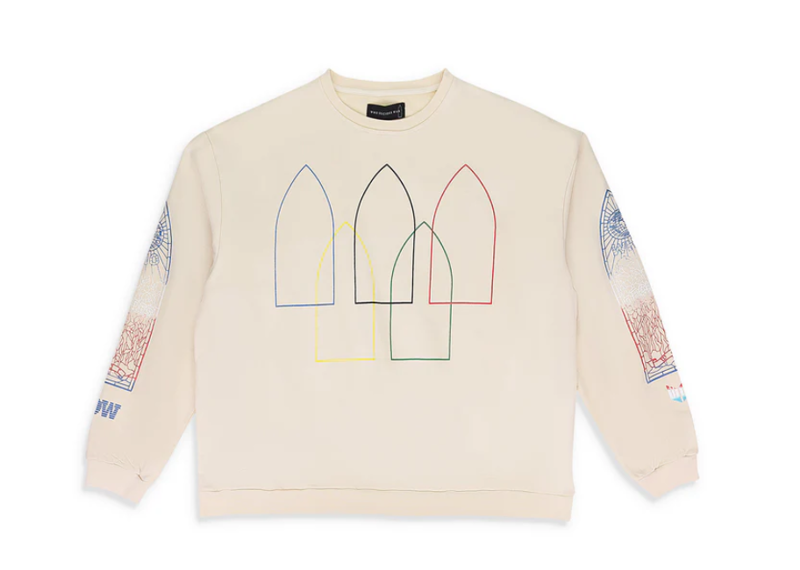 WHO DECIDES WAR INTERTWINED WINDOWS HOODIE IVORY