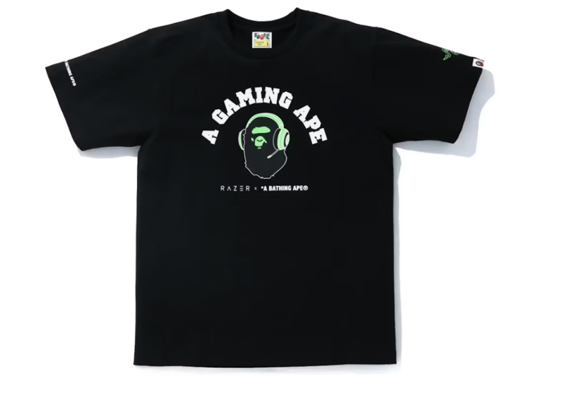 BAPE x Razer A Bathing Ape Tee Black