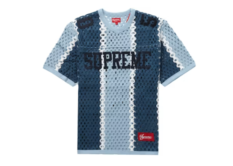 Supreme Crochet Football Jersey Slate