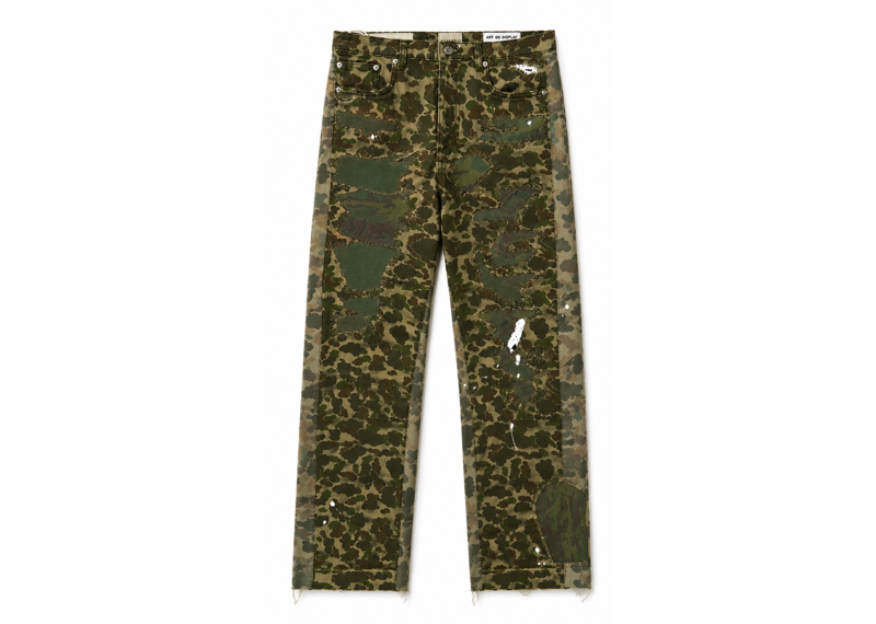 Gallery Dept. Road Straight-Leg Camouflage Twill Jeans Green