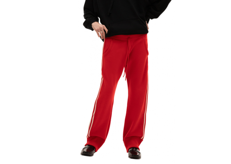 MAISON MARGIELA WOOL KNIT RED PANTS