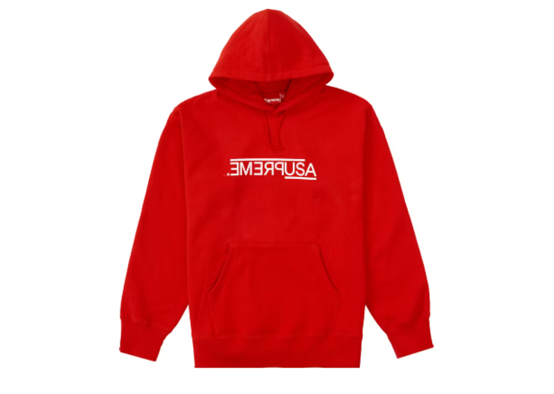 Supreme USA Hooded Sweatshirt Red