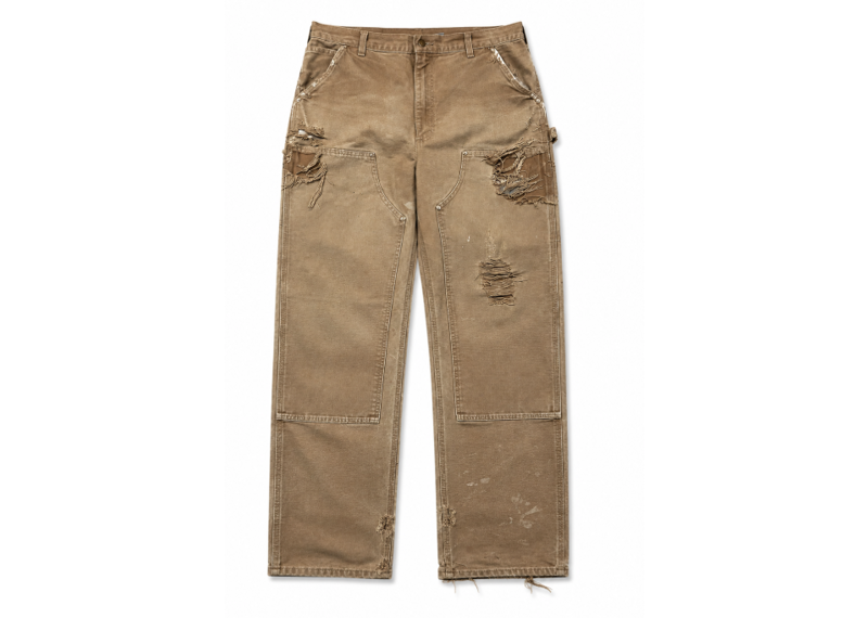 Carhartt Distressed Khaki Carpenter Work Pants