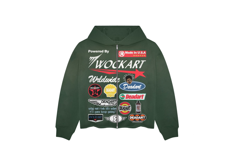 FOREST GREEN WOCKART RACER ZIP-UP