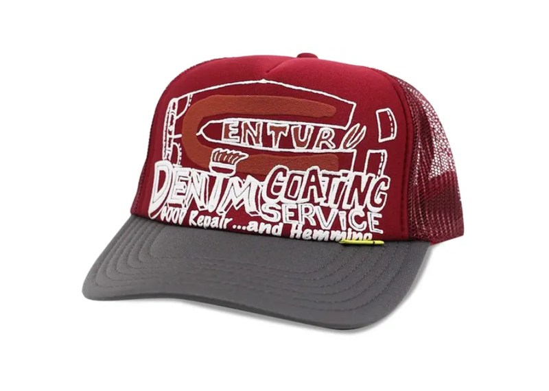 Kapital Century Denim Coating Service Truck Cap Burgundy